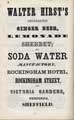 Walter Hirst, ginger beer and soft drink manufacturer, Rockingham Street and Victoria Gardens