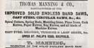 Thomas Manning and Co., saw and knife manufacturer, Upper St. Philips Road.  Inventer of the solid endless band saw