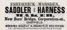 Frederick Marsden, saddle and harness maker, New Boro Bridge, Corporation Street
