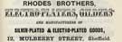 Rhodes Brothers, electo platers, No. 12 Mulberry Street