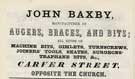 John Baxby, tool manufacturer, Carver Street