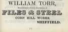 William Torr, file and steel manufacturer, Corn Hill Works