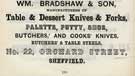 Wm. Bradshaw, knife manufacturer, No. 22 Orchard Street