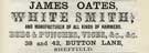 James Oates, whitesmith; hammer and vice manufacturer, No. 38 and 42, Button Lane