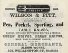 Wilson and Pitt, knife manufacturers, Albion Works, No. 102 Wellington Street
