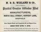 M. and R. Weiland and Co., venetian blind manufacturers, North Ball Street, Harvest Lane