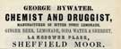 George Bywater, chemist and druggist manufacturers, Lansdowne Place, Sheffield Moor
