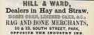 Hill and Ward, hay and straw dealer; rag and bone merchants, No. 10 and 12, South Street, Park