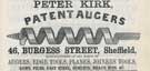 Peter Kirk, auger and tool manufacturer, No. 46 Burgess Street