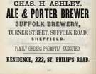 Chas. H. Ashley, Suffolk Brewery, ale and porter brewer, Turner Street