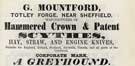 G. Mountford, scythes and knife manufacturers, Totley Forge, near Sheffield 