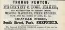Thomas Newton, machinist and tool manufacturer, Granville Street, South Street, Park