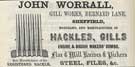 John Worrall, comb merchant and manufacturer, Gill Works, Bernard Lane