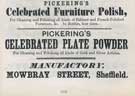 View: y03273 Joseph Pickering furniture polish manufacturer, manufacturerer of Needham's polishing paste, Mowbray Street