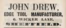 John Drew, edge tool manufacturer, No. 6 Wicker Lane