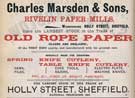 View: y03292 Charles Marsden and Sons, Rivelin Paper Mills, warehouse, Holly Street