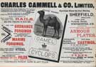 Charles Cammell and Co. Ltd., steel manufacturers, Cyclops Steel and Iron Works, junction of Savile Street and Sutherland Street, Attercliffe Charles Cammell and Co. Ltd., steel manufacturers, Cyclops Steel and Iron Works, junction of Savile Street and Sutherland Street, Attercliffe