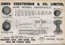 James Chesterman and Co. Ltd., merchants and manufacturer of patent measuring tapes etc., Bow Works, Pomona Street James Chesterman and Co. Ltd., merchants and manufacturer of patent measuring tapes etc., Bow Works, Pomona Street