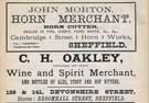 John Morton, horn merchant and horn cutter, Horn Works, Cambridge Street