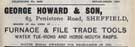 George Howard and Son, furnace and file trade tools, No. 63 Penistone Road