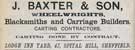 J. Baxter and Son, wheelwrights, blacksmiths and carriage builders, Lodge Inn Yard, No. 47 Spital Hill