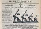 Henry Pasley, cast steel marks, Brocco Works, Henry Street