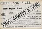 Thos. Jowitt and Sons, files, rasp and engineers tools manufacturer, Scotia Works, Green Lane