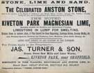 Jas. Turner and Son, coal, lime and stone merchant, Heeley Coal Depot, London Road and Kiveton Park 