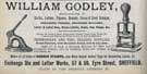 William Godley, mark maker etc., Exchange Die and Letter Works, Nos. 57 - 59 Eyre Street William Godley, mark maker etc., Exchange Die and Letter Works, Nos. 57 - 59 Eyre Street