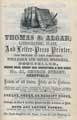 Thomas S. Algar, printer  and stationer, No. 23 Church Street