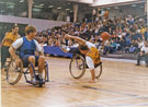 Wheelchair Basketball (probably Action Steelers) taking part in a charity event at Ponds Forge Leisure Centre