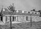Rear of prototype factory built houses, Gloucester Street