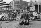 View: s27584 Muslem prayer meeting during a two day programme of speeches, films and discussions on the meaning of Islam and its role within the broader religious community of the City