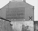 Advertisement for Sheffield Public Libraries Reading Room on the gable end of a house in Nightingale Street, Darnall