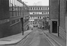 St. James House (left), Vicar Lane looking towards Campo Lane