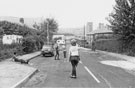 Street tennis on Woodcock Place looking towards Hyde Park Flats Street tennis on Woodcock Place looking towards Hyde Park Flats