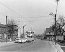 Western Bank looking towards Brook Hill with former Scala Cinema left and A. B. Ward, bookseller right at the junction with Leavygreave 