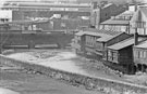 Former Samuel Osborn and Co. Ltd., steel manufacturers, Clyde Steel Works, Blonk Street from Smithfield Market site looking towards Blonk Bridge and Castle Market goods entrance