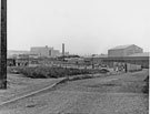 Ripon Street Playground, Darnall with Attercliffe Steel Works and Wire Mills (right) and Hyde Park Flats in the background