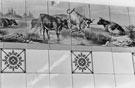 Early 20th century tiles at G. Burton and Sons, butchers, No. 340 Attercliffe Common