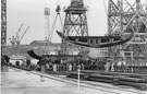 Laying the Keel at the Swan Hunter Yard, Tyneside of  the Type 22 Broadsword Class Frigate, HMS Sheffield - nicknamed The Shiny Sheff - the third Ship to hold this name 