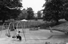 Playground, Abbeyfield Park, Barnsley Road showing Abbeyfield House in the background