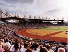 Spectators at at the McVities Challenge Athlectics Meeting, Don Valley Stadium probably 16th August 1990