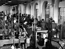 Umbrella Department, Samuel Fox and Co. Ltd., Stocksbridge Works showing women operating the multi-stage machines used in the making of umbrella ribs and stretches