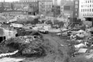 Construction of Ponds Forge Leisure Complex with Pond Street and Shude Hill in the background
