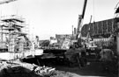 Construction of Ponds Forge Leisure Complex with Park Hill Flats (right) and Hyde Park Flats in the background Construction of Ponds Forge Leisure Complex with Park Hill Flats (right) and Hyde Park Flats in the background