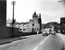 Corporation Street Swimming Baths in the process of demolition from Borough Bridge,  Corporation Street looking towards the Mowbray Street / Nursery Street junction 
