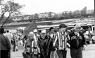 Sheffield United supporters on their way to Wembley for the F.A. Cup Semi Final against Sheffield Wednesday