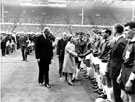 Sheffield Wednesday F.C. being presented to HRH Princess Margaret, F.A. Cup Final v Everton,  Wembley Stadium