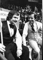 Bill Werbeiuk (left) and John Spencer, Embassy World Snooker Championship, Crucible Theatre, Tudor Square
